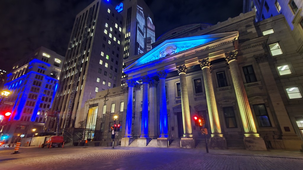 Downtown Montreal at night