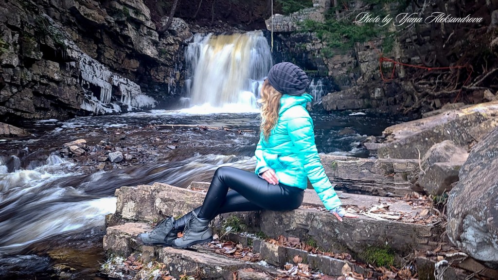 At the base of the Ettinger Falls