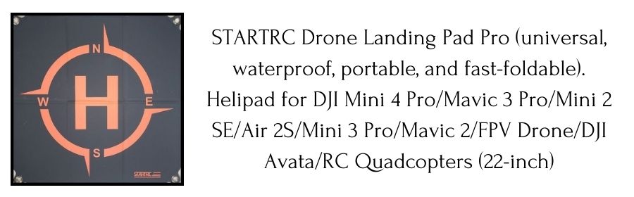 STARTRC Drone Landing Pad Pro (universal, waterproof, portable, and fast-foldable). Helipad for DJI Mini 4 Pro/Mavic 3 Pro/Mini 2 SE/Air 2S/Mini 3 Pro/Mavic 2/FPV Drone/DJI Avata/RC Quadcopters (22-inch)