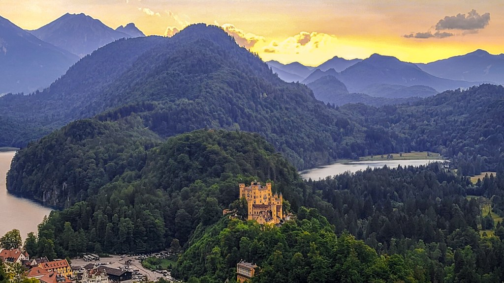Hohenschwangau Castle Panoramic view Schwangau