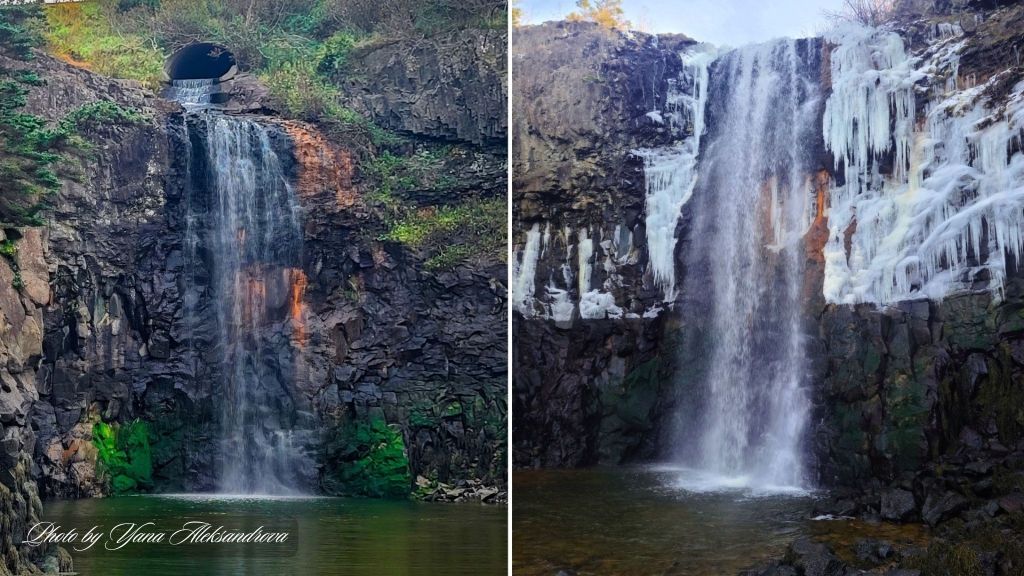Photo of Baxter Harbour Falls summer and winter
