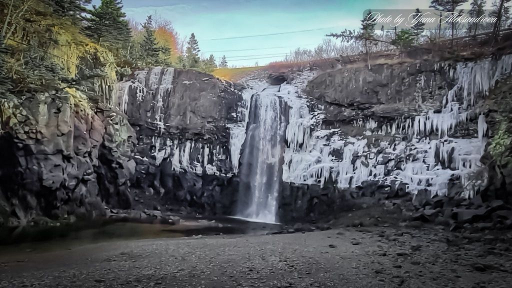 Baxter's Harbour Falls winter photo