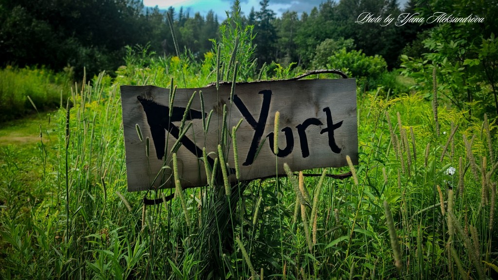 Getaway in Nova Scotia, yurt glamping experience photo yurt in the woods