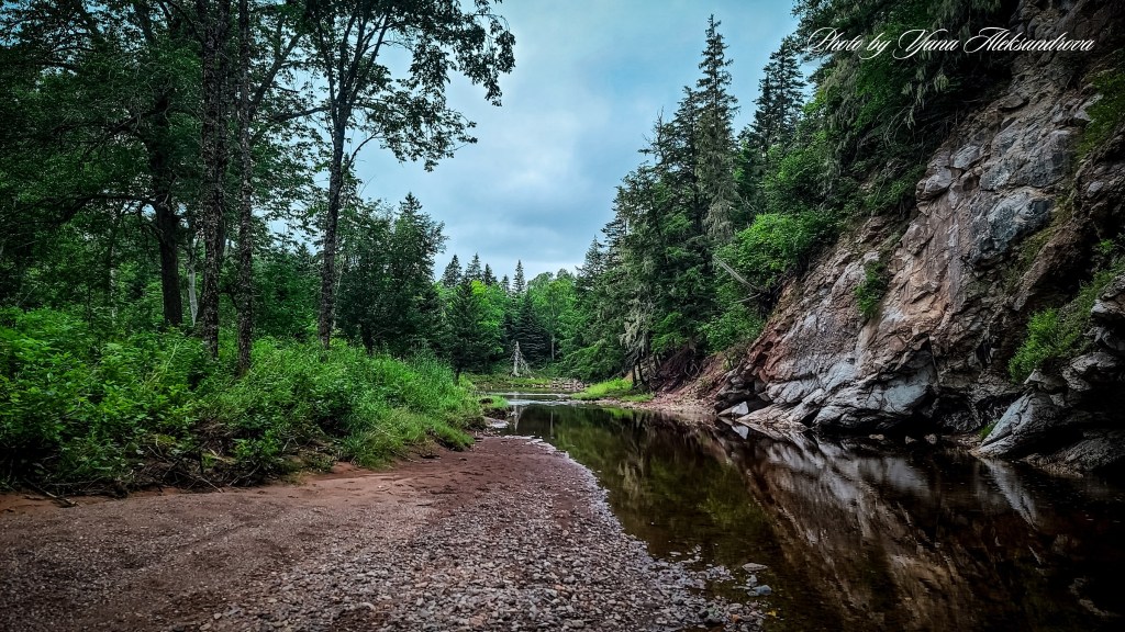 Hayes gypsum caves. Gypsum Cliffs in Nova Scotia photo stunning nature