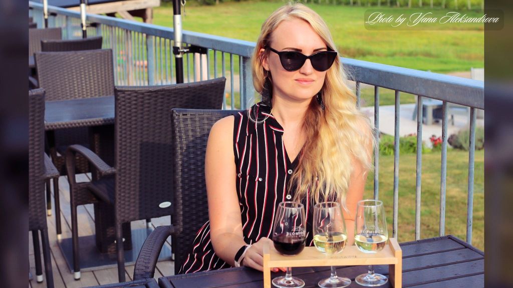 Wine tasting at Blomidon Estate Winery, Nova Scotia, Canada photo