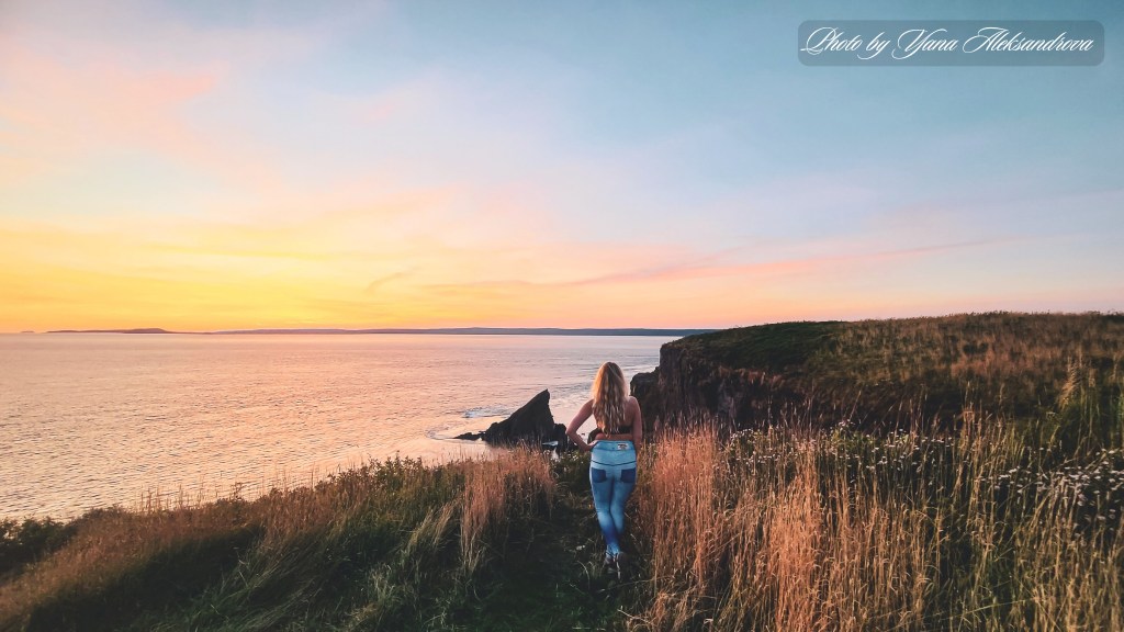 Sunset view at Cape Split, NS, Canada photo