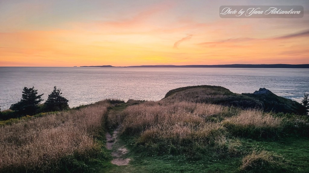 Sunset view of Cape Split, NS, Canada photo