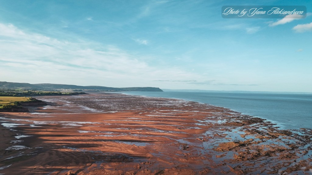 Kingsport Beach at low tide, Nova Scotia, Canada, photo