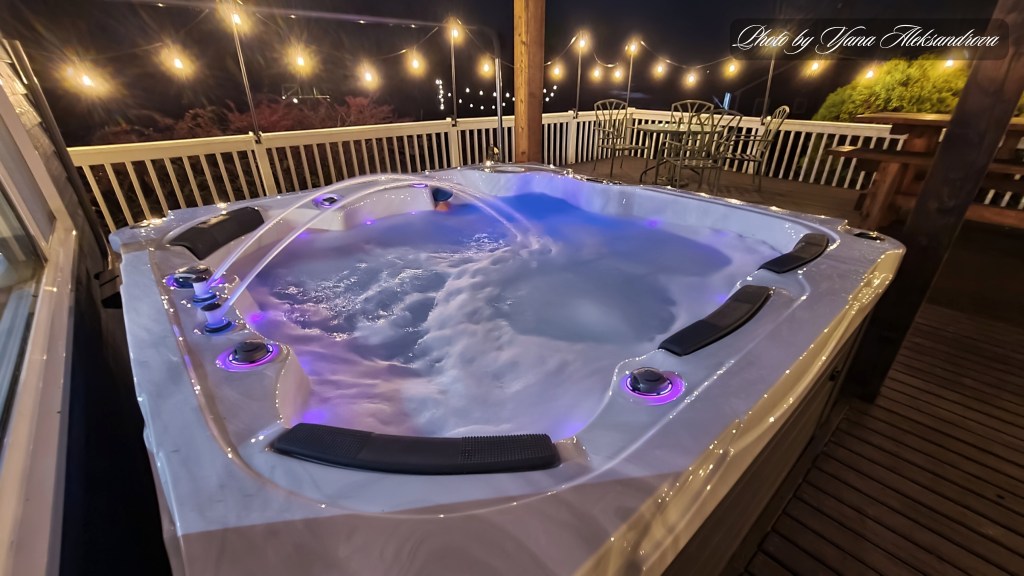 Hot tub by the cottage photo