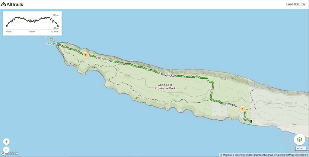 Cape Split Trail Map
