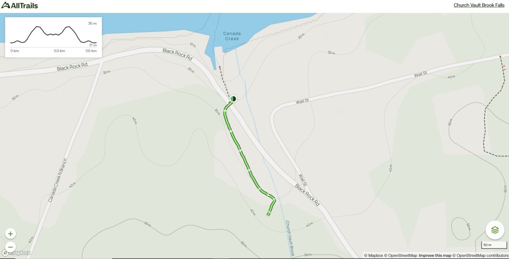 Church Vault Brook Falls map