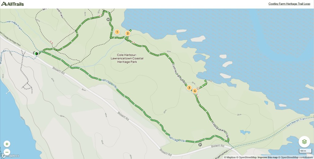 Costley Farm Heritage Trail map