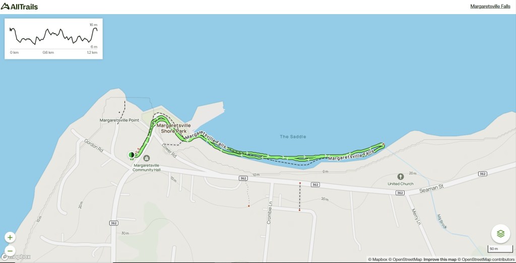 Margaretsville Falls Trail map